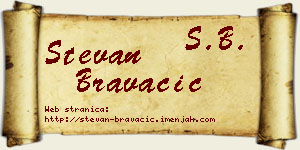 Stevan Bravačić vizit kartica